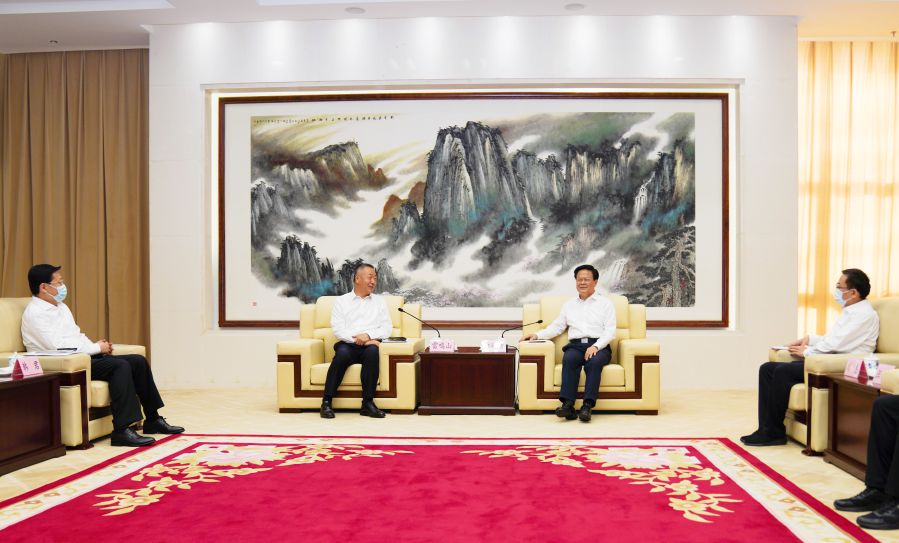 雷鳴山、韓君拜會(huì)安徽省委書記鄭柵潔