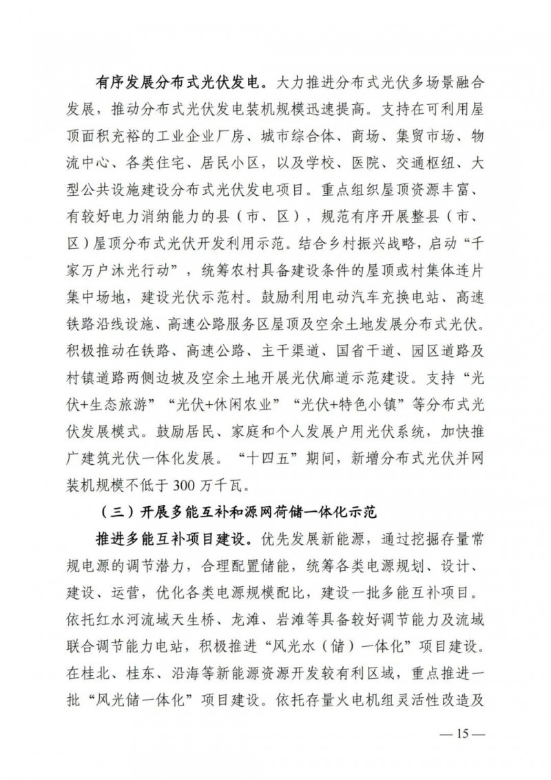 廣西“十四五”規(guī)劃：大力發(fā)展光伏發(fā)電，到2025年新增光伏裝機15GW！