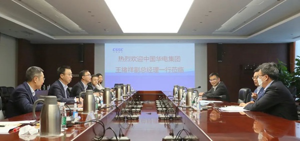 華電集團(tuán)公司黨組成員、副總經(jīng)理王緒祥拜會中國船舶黨組成員、副總經(jīng)理盛紀(jì)綱
