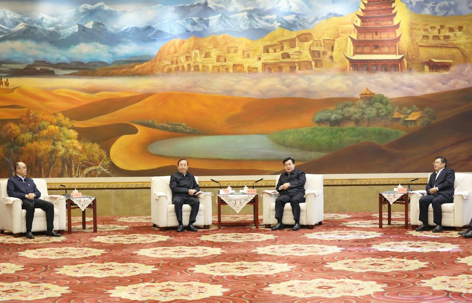 國家電網(wǎng)公司董事長、黨組書記辛保安與甘肅省委書記胡昌升、省長任振鶴會談