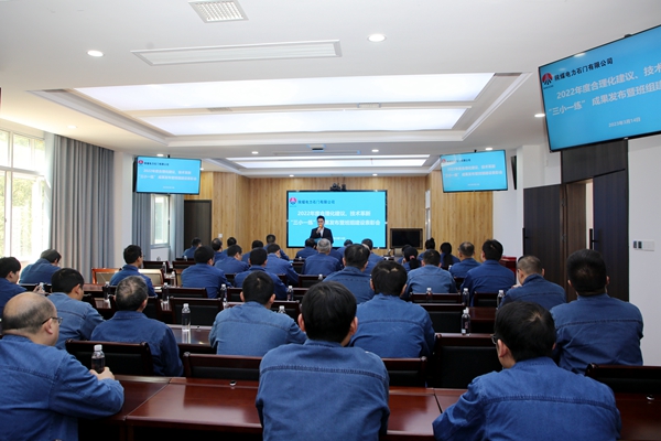 陜煤石電公司召開2022年合理化建議、技術(shù)成果發(fā)布會暨班組建設(shè)表彰會