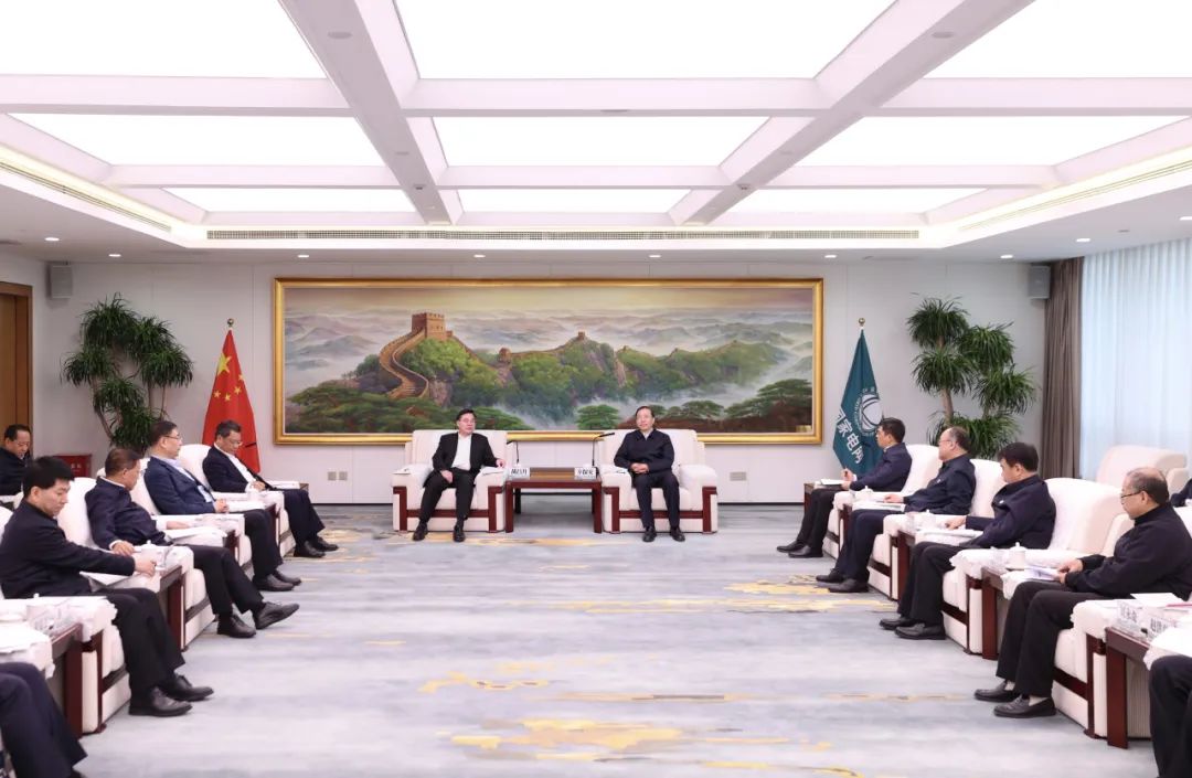 國家電網(wǎng)公司董事長辛保安與甘肅省委書記胡昌升、省長任振鶴會談