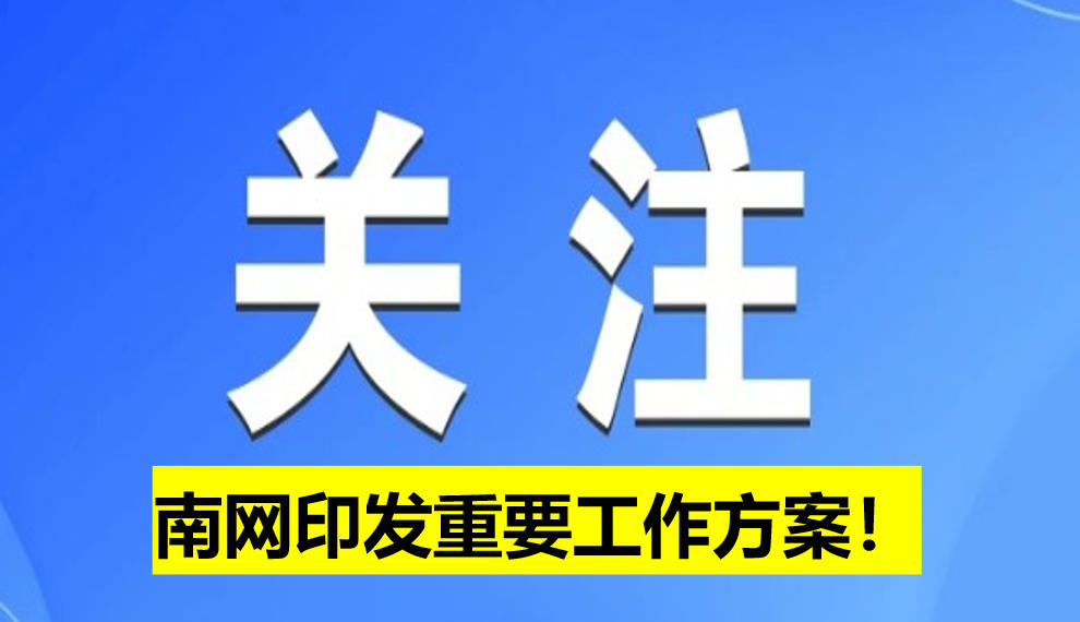 南網(wǎng)印發(fā)重要工作方案！